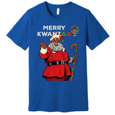 Merry Kwanzaa Santa Black Christmas African American Premium T-Shirt