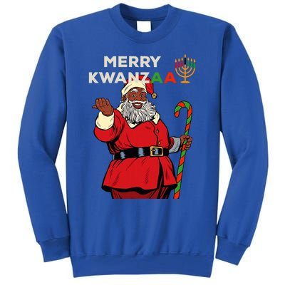 Merry Kwanzaa Santa Black Christmas African American Tall Sweatshirt