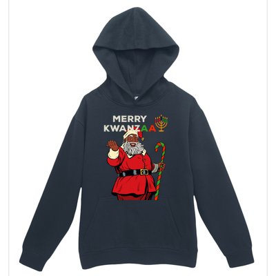 Merry Kwanzaa Santa Black Christmas African American Urban Pullover Hoodie