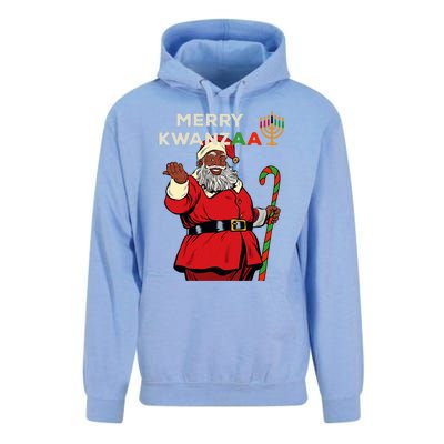 Merry Kwanzaa Santa Black Christmas African American Unisex Surf Hoodie