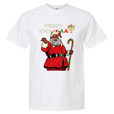 Merry Kwanzaa Santa Black Christmas African American Garment-Dyed Heavyweight T-Shirt