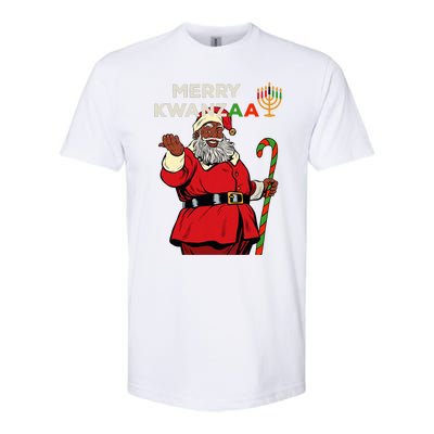 Merry Kwanzaa Santa Black Christmas African American Softstyle CVC T-Shirt