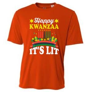 Happy Kwanzaa It's Lit African American Cooling Performance Crew T-Shirt