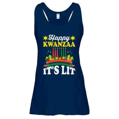 Happy Kwanzaa It's Lit African American Ladies Essential Flowy Tank