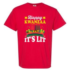 Happy Kwanzaa It's Lit African American Garment-Dyed Heavyweight T-Shirt