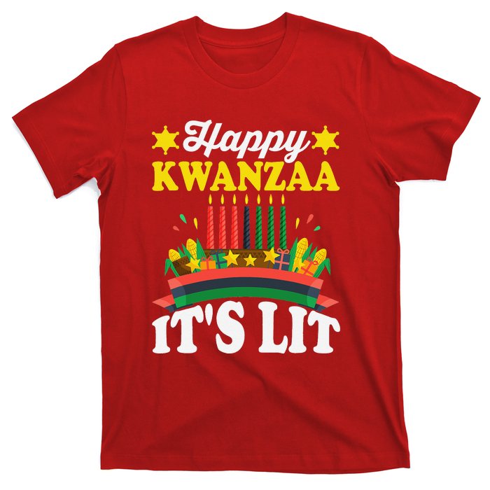 Happy Kwanzaa It's Lit African American T-Shirt