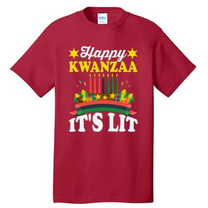 Happy Kwanzaa It's Lit African American Tall T-Shirt