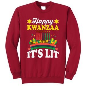 Happy Kwanzaa It's Lit African American Tall Sweatshirt