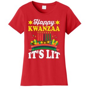 Happy Kwanzaa It's Lit African American Women's T-Shirt