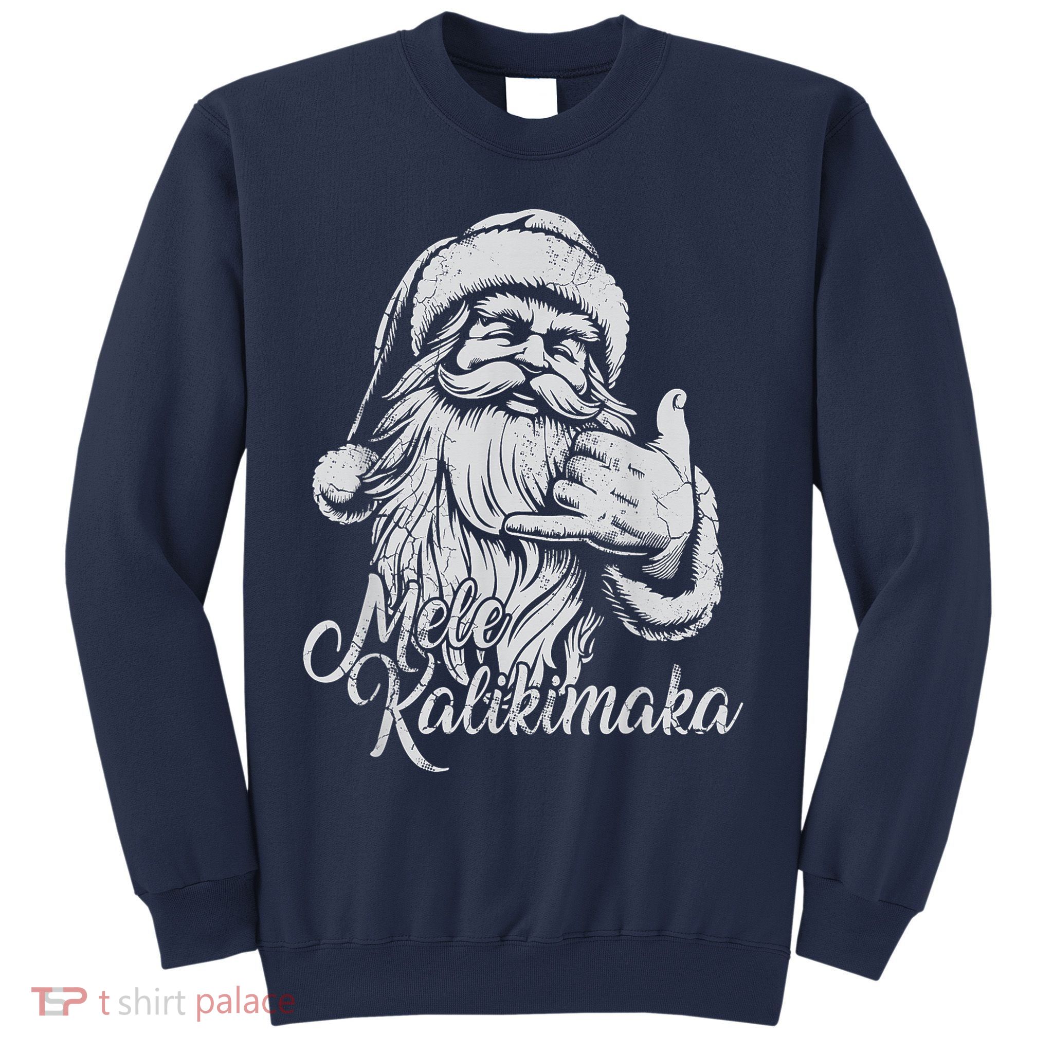 Mele Kalikimaka Santa Claus Hawaiian Christmas Hawaii Spirit Sweatshirt
