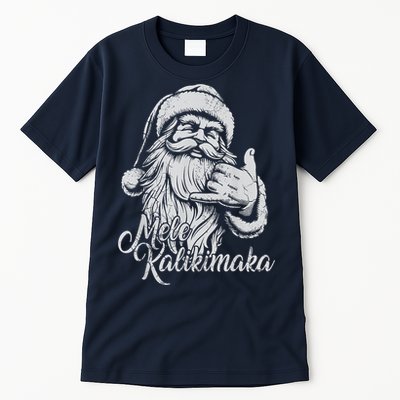 Mele Kalikimaka Santa Claus Hawaiian Christmas Hawaii Spirit Tall T-Shirt