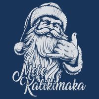 Mele Kalikimaka Santa Claus Hawaiian Christmas Hawaii Spirit 16 in Basic Backpack
