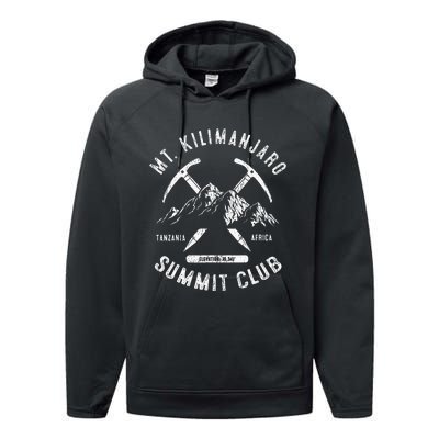 Mount Kilimanjaro Summit Club I Climbed Mt Kilimanjaro Performance Fleece Hoodie