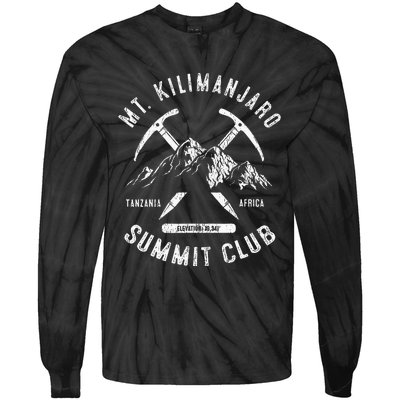 Mount Kilimanjaro Summit Club I Climbed Mt Kilimanjaro Tie-Dye Long Sleeve Shirt