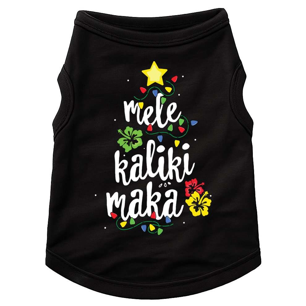 Mele Kalikimaka Shirts For Women Hawaiian Hawaii Christmas Doggie Tank