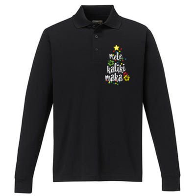 Mele Kalikimaka Shirts For Women Hawaiian Hawaii Christmas Performance Long Sleeve Polo