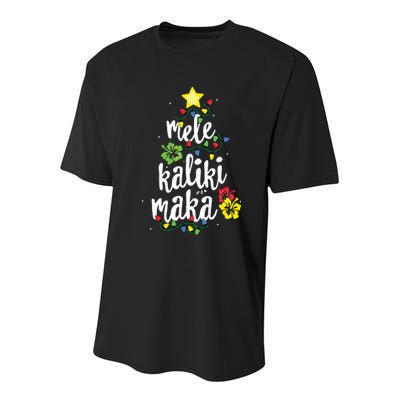 Mele Kalikimaka Shirts For Women Hawaiian Hawaii Christmas Youth Performance Sprint T-Shirt