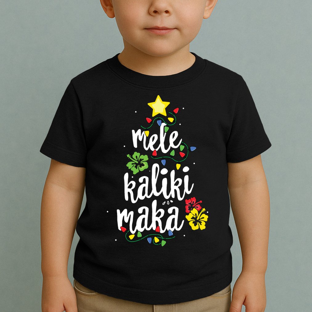 Mele Kalikimaka Shirts For Women Hawaiian Hawaii Christmas Toddler T-Shirt