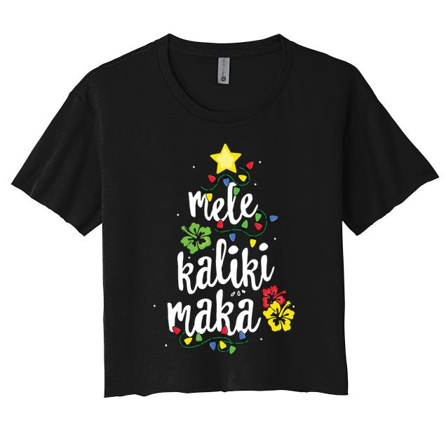 Mele Kalikimaka Shirts For Women Hawaiian Hawaii Christmas Crop Top