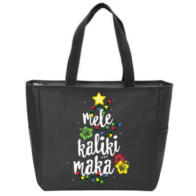 Mele Kalikimaka Shirts For Women Hawaiian Hawaii Christmas Zip Tote Bag