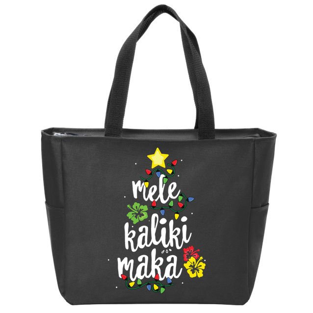 Mele Kalikimaka Shirts For Women Hawaiian Hawaii Christmas Zip Tote Bag
