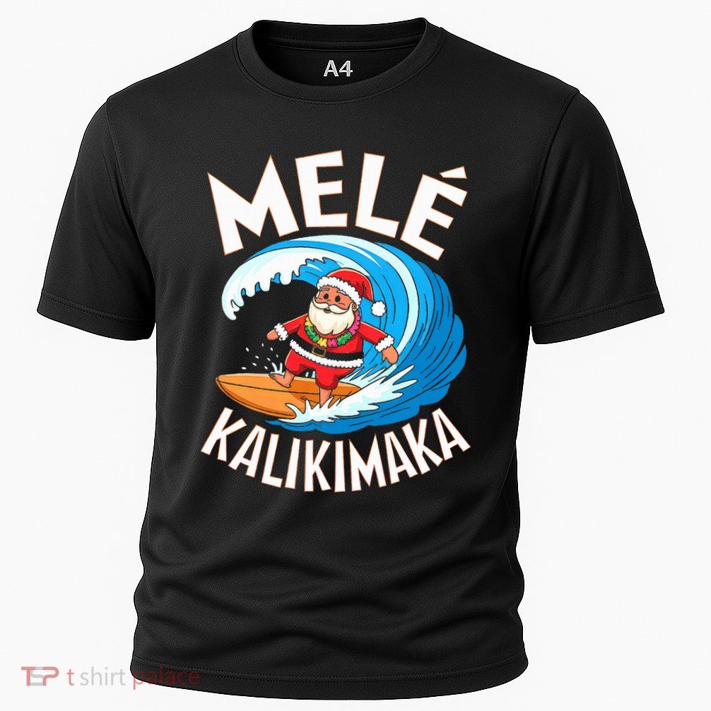 Mele Kalikimaka Surfing Santa Xmas Performance Shirt