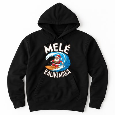 Mele Kalikimaka Surfing Santa Xmas Hoodie