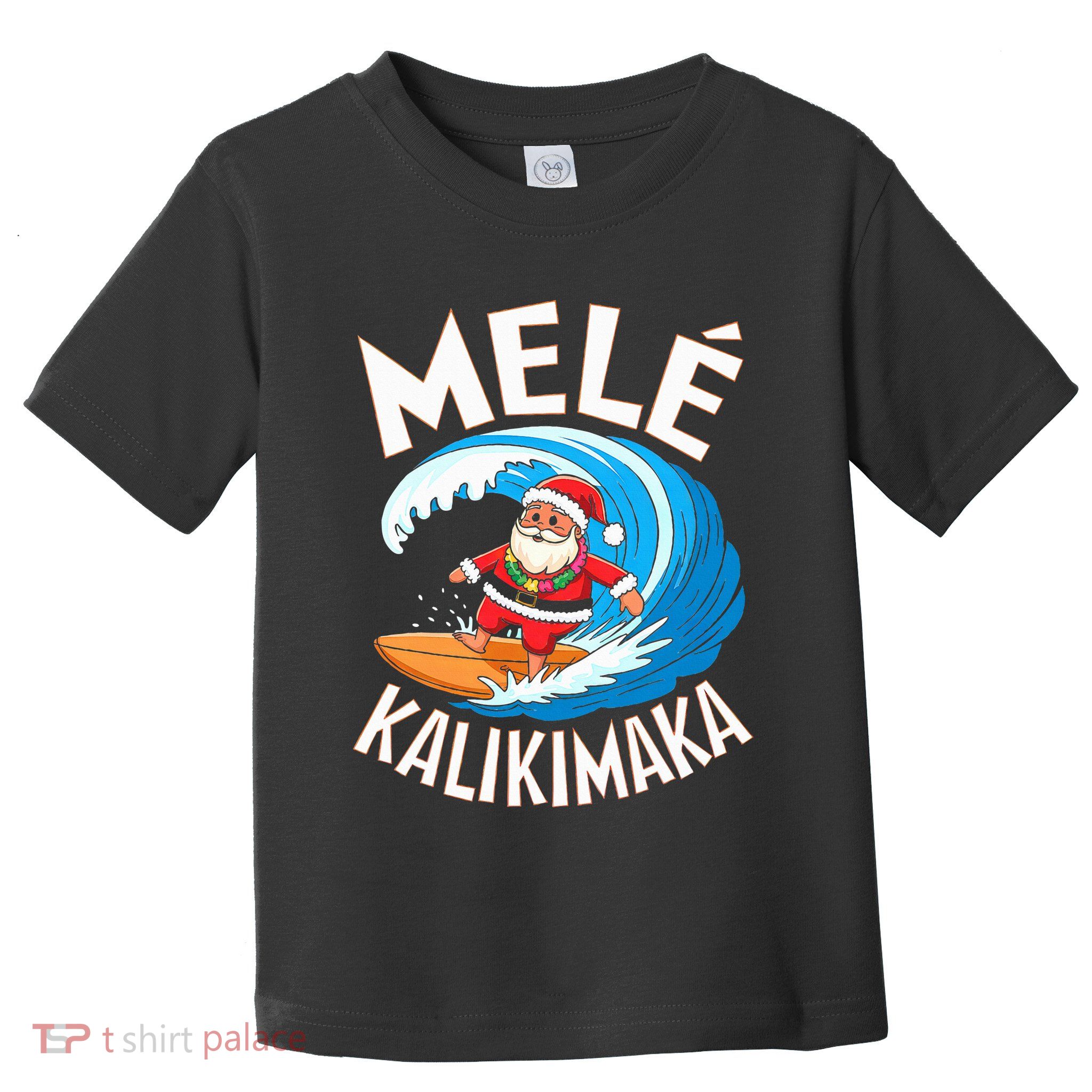 Mele Kalikimaka Surfing Santa Xmas Toddler T-Shirt