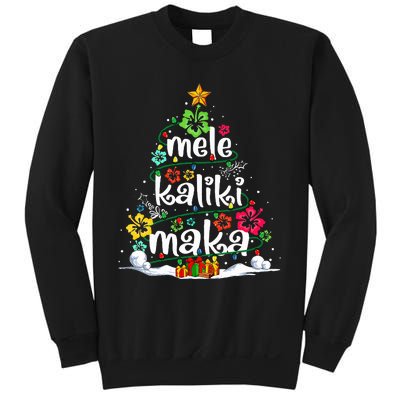 Mele Kalikimaka Tropical Christmas Hawaiian Santa Xmas Tree  Sweatshirt