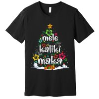 Mele Kalikimaka Tropical Christmas Hawaiian Santa Xmas Tree  Premium T-Shirt