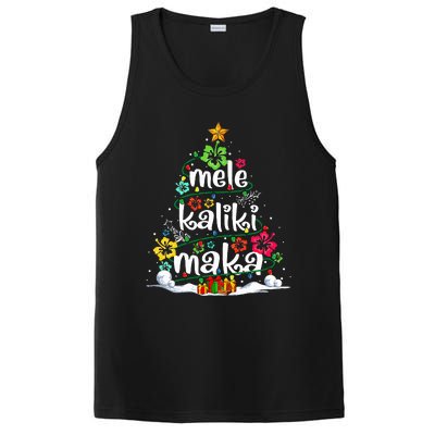 Mele Kalikimaka Tropical Christmas Hawaiian Santa Xmas Tree  PosiCharge Competitor Tank