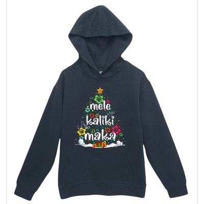 Mele Kalikimaka Tropical Christmas Hawaiian Santa Xmas Tree  Urban Pullover Hoodie