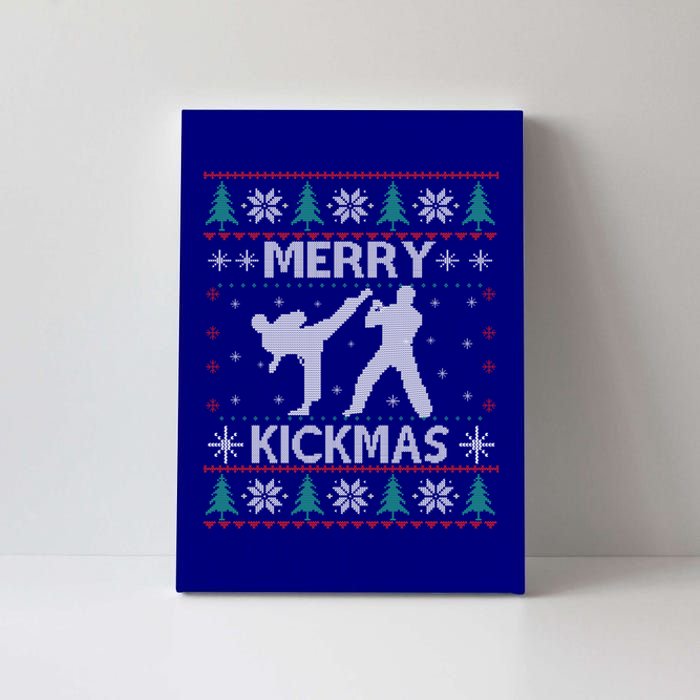 Merry Kickmas Taekwondo Christmas Ugly Sweater Xmas Funny Cute Gift Canvas