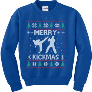 Merry Kickmas Taekwondo Christmas Ugly Sweater Xmas Funny Cute Gift Kids Sweatshirt