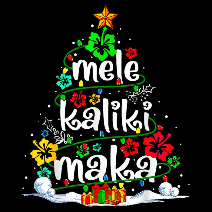 Mele Kalikimaka Tropical Christmas Hawaiian Santa Xmas Tree Toddler T-Shirt
