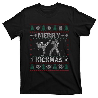 Merry Kickmas Taekwondo Christmas Ugly Sweater Xmas Funny T-Shirt