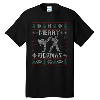 Merry Kickmas Taekwondo Christmas Ugly Sweater Xmas Funny Tall T-Shirt