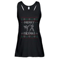 Merry Kickmas Taekwondo Christmas Ugly Sweater Xmas Funny Ladies Essential Flowy Tank