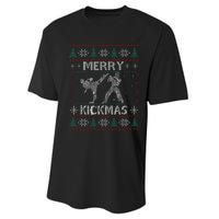 Merry Kickmas Taekwondo Christmas Ugly Sweater Xmas Funny Performance Sprint T-Shirt