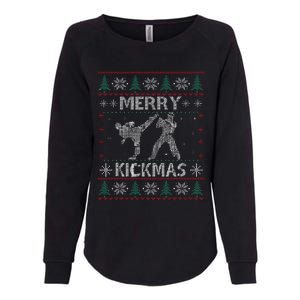 Merry Kickmas Taekwondo Christmas Ugly Sweater Xmas Funny Womens California Wash Sweatshirt