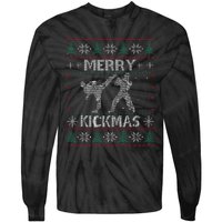 Merry Kickmas Taekwondo Christmas Ugly Sweater Xmas Funny Tie-Dye Long Sleeve Shirt