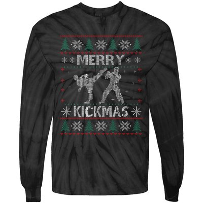 Merry Kickmas Taekwondo Christmas Ugly Sweater Xmas Funny Tie-Dye Long Sleeve Shirt