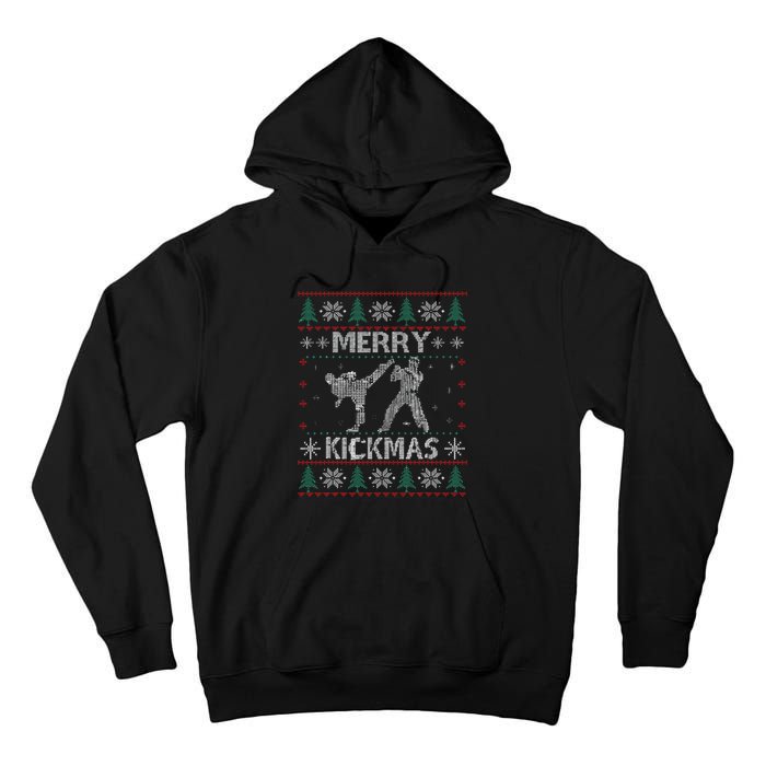 Merry Kickmas Taekwondo Christmas Ugly Sweater Xmas Funny Tall Hoodie