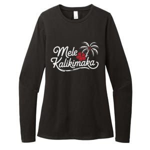 Mele Kalikimaka Tropical Christmas Womens CVC Long Sleeve Shirt