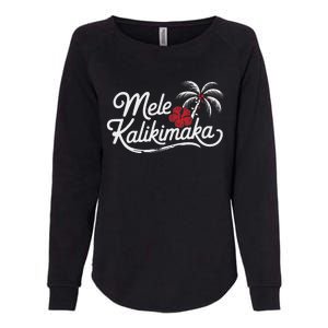 Mele Kalikimaka Tropical Christmas Womens California Wash Sweatshirt