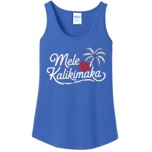 Mele Kalikimaka Tropical Christmas Ladies Essential Tank