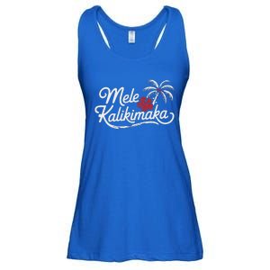 Mele Kalikimaka Tropical Christmas Ladies Essential Flowy Tank