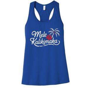 Mele Kalikimaka Tropical Christmas Women's Racerback Tank