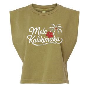 Mele Kalikimaka Tropical Christmas Garment-Dyed Women's Muscle Tee