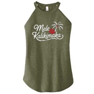 Mele Kalikimaka Tropical Christmas Women's Perfect Tri Rocker Tank